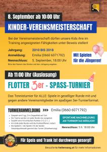 8.9. Kindervereinsmeisterschaft und Spaßturnier